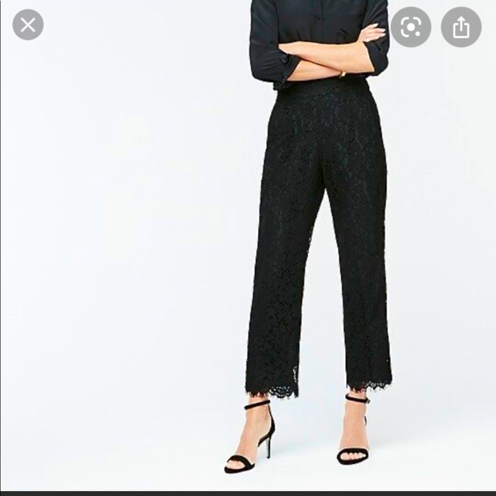 J.Crew High-rise pull-on Peyton wide-leg pant in lace NWT size 6